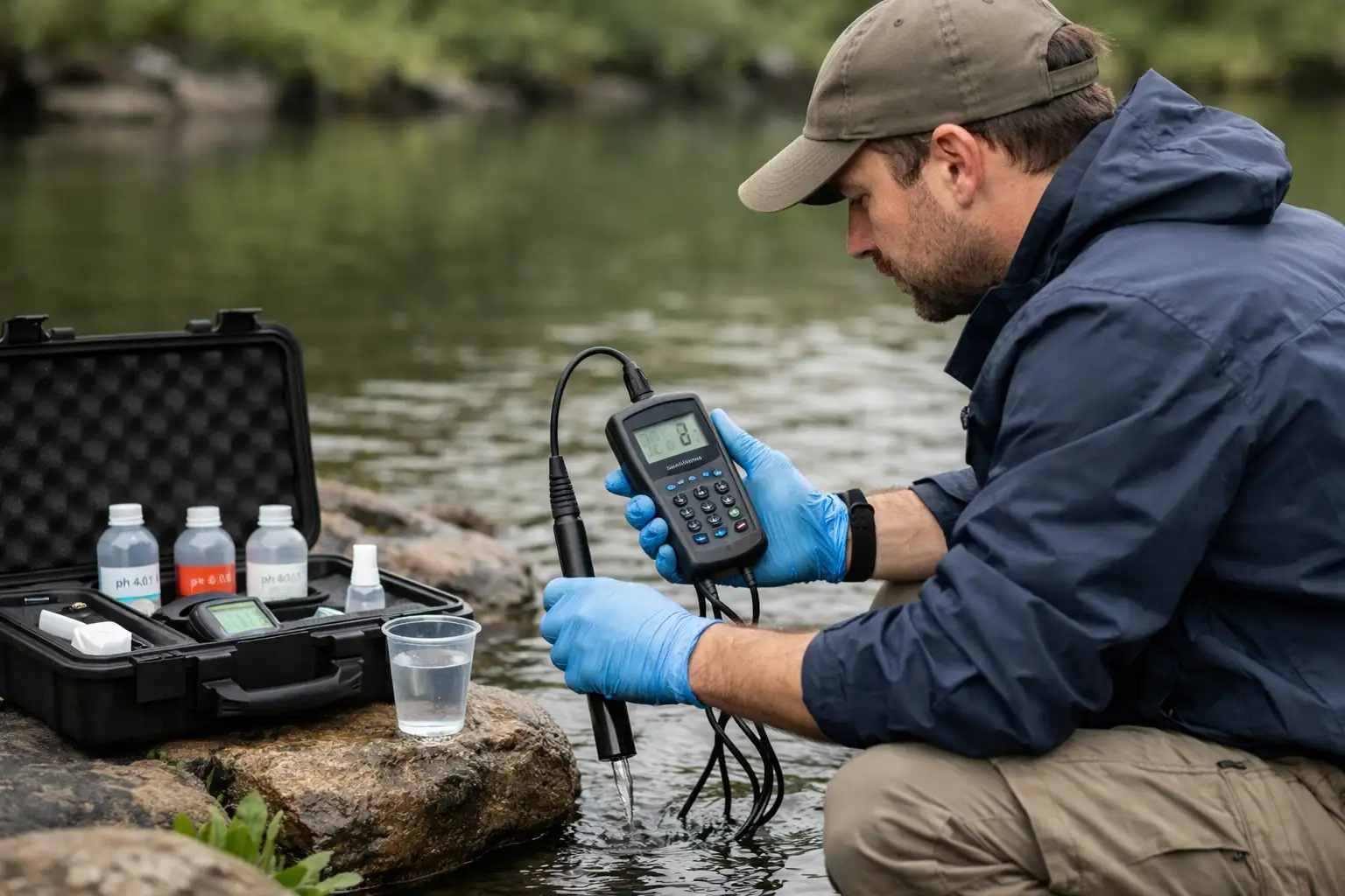 especialista equipo medicion agua contaminada