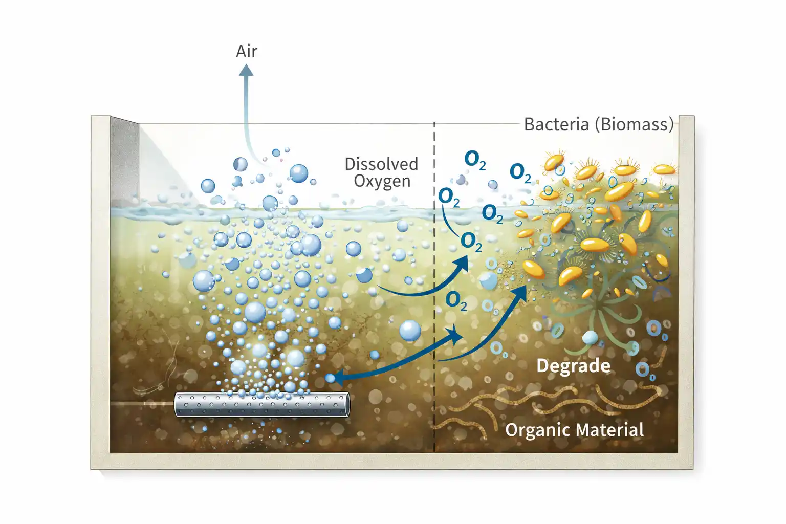 esquema ciclo oxigeno reactor