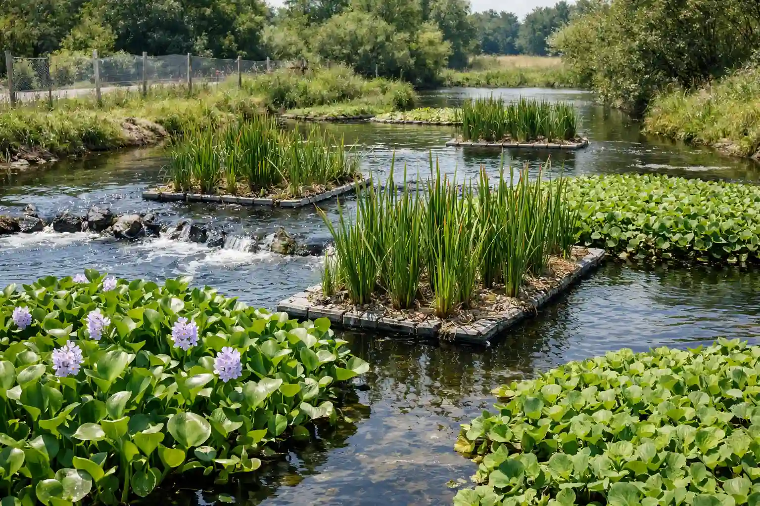 estanque sistema fitoremediacion