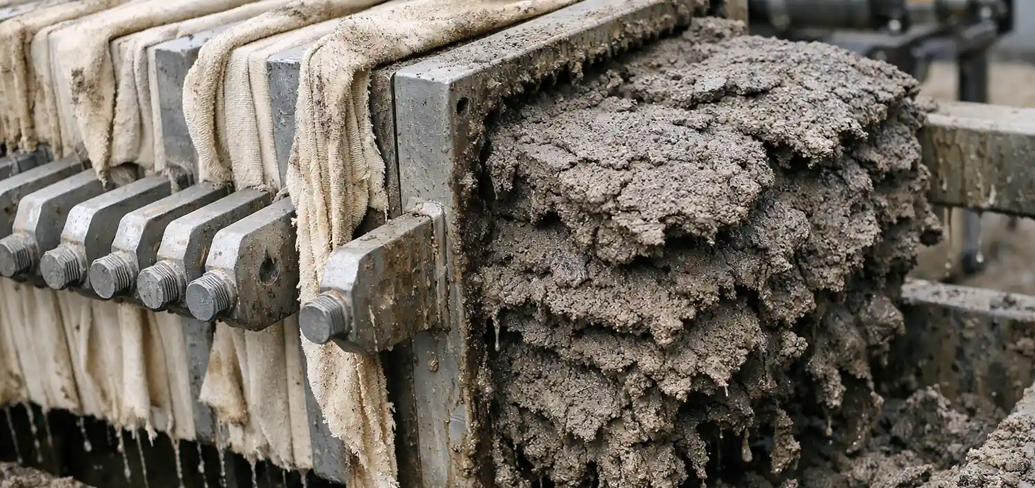 filtro prensa deshidratacion lodos planta tratamiento