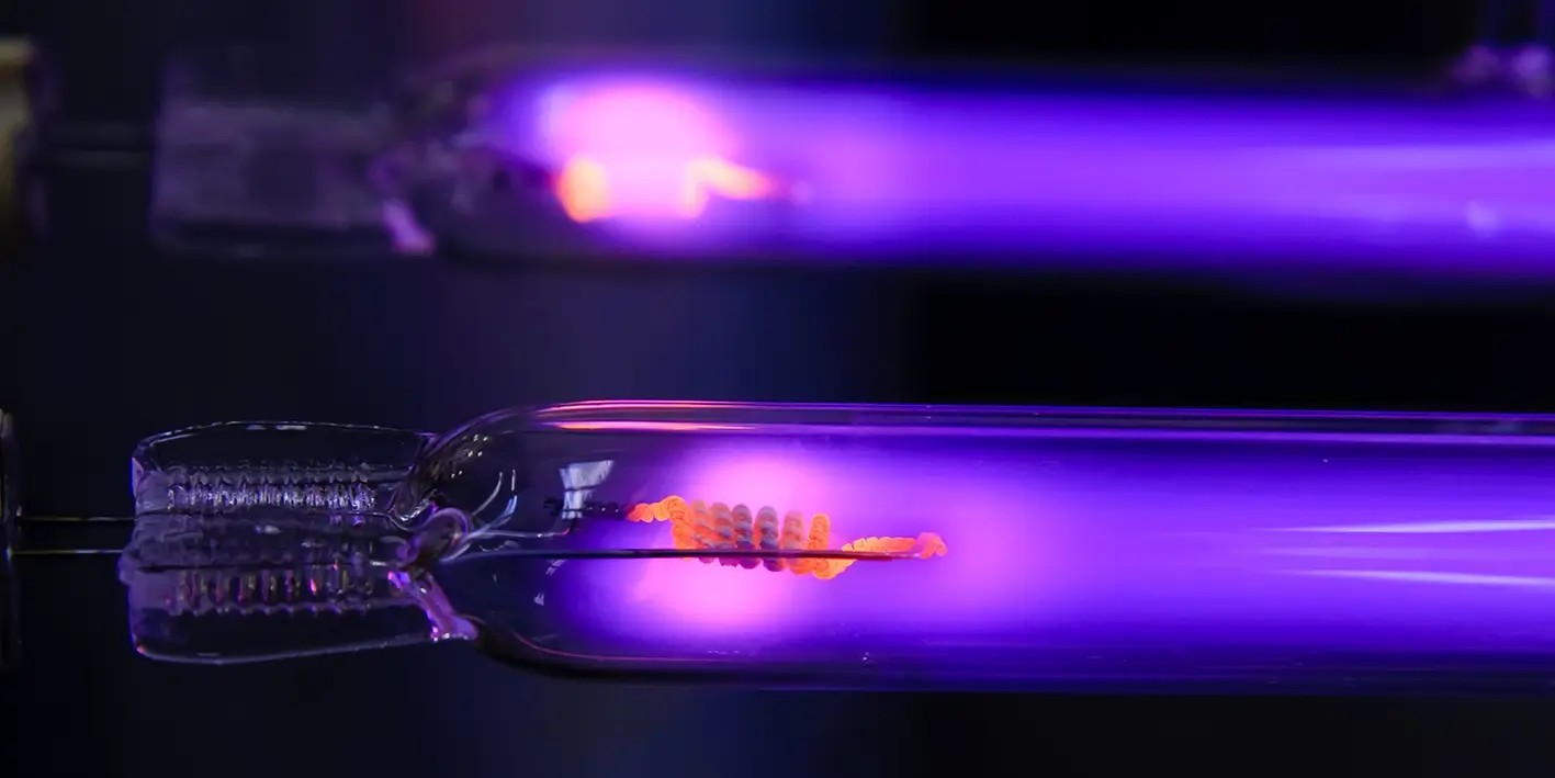 descarga plasma frio tubo laboratorio