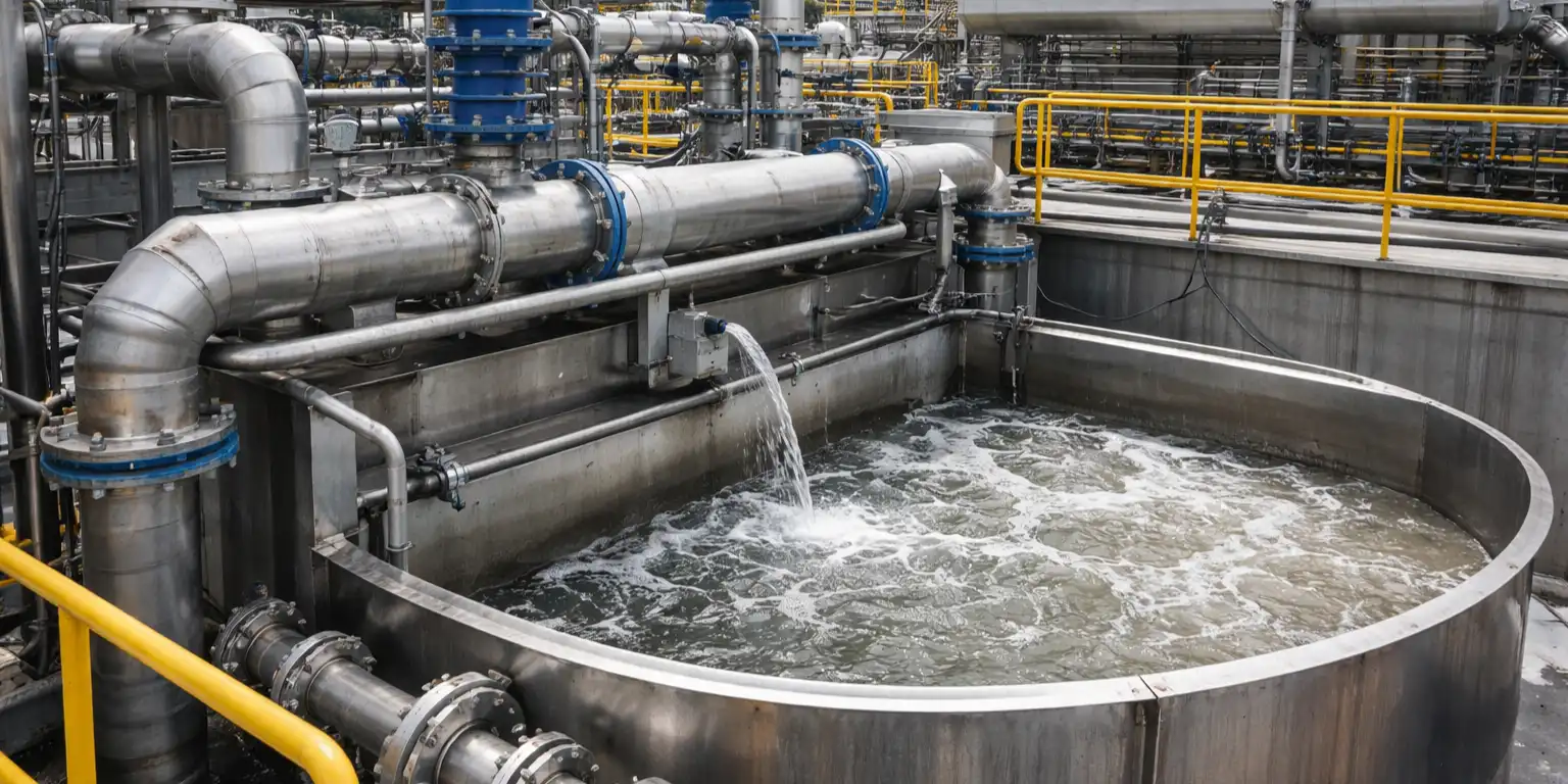 sistema tratamiento reutilizacion agua planta industrial