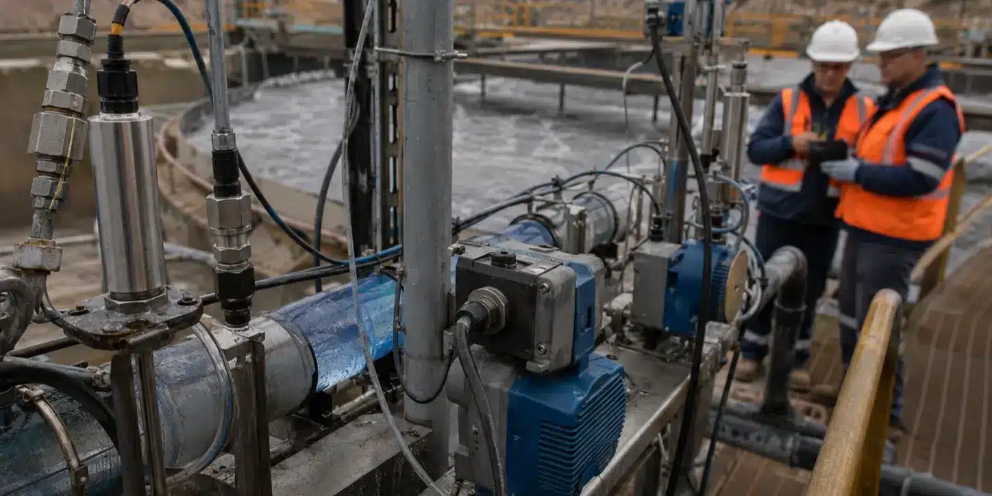sensores control efluentes planta tratamiento minera